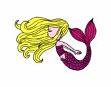 Dibuix Sirena flotant pintat per noelia 