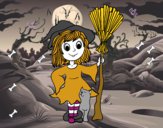 Disfressa bruixa de Halloween 