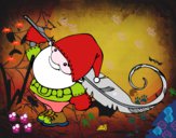 Santa Claus amb una pluma
