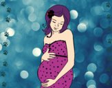Dona embarassada feliç