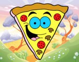 Dibuix Pizza feliç pintat per IONE