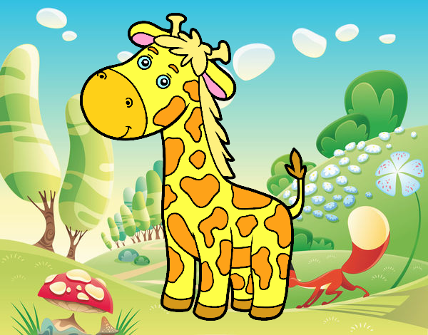Una girafa