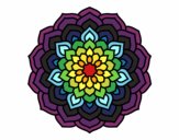 Dibuix Mandala pètals de flor pintat per tinny 