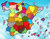 Dibuix Les províncies d'Espanya pintat per IONE