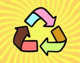 Dibuix Símbol del reciclatge pintat per IONE