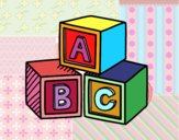 Dibuix Cubs educatius ABC pintat per IONE