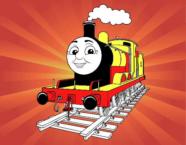 James la locomotora vermella