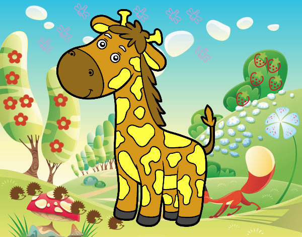 Una girafa