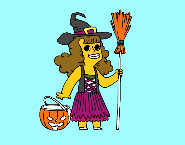 Disfressa de bruixa de Halloween
