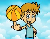Un jugador de bàsquet junior