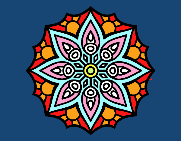 Mandala simetria senzilla