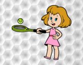 Nena amb raqueta