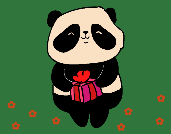 Silvia panda amb regal
