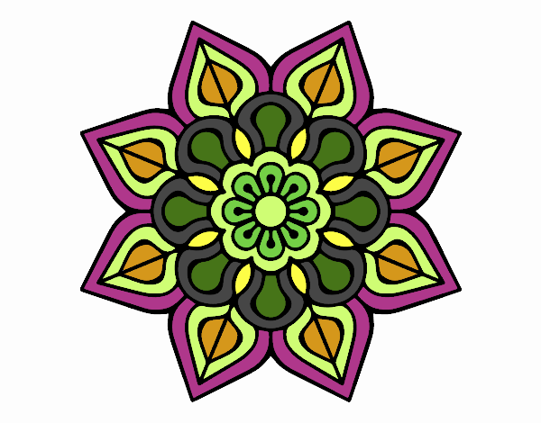 Mandala de flor senzilla