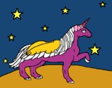 Unicorn mirant les estrelles