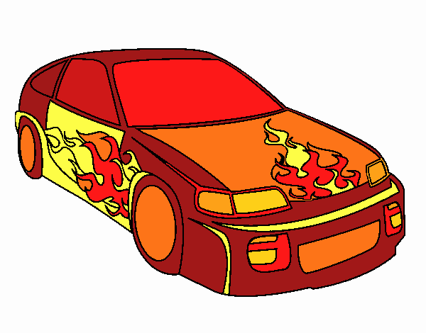 Cotxe amb flames