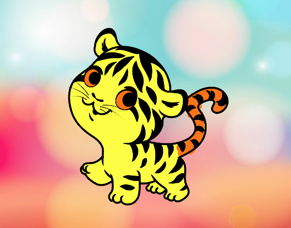 Tigre nadó