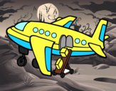 Avió carregant equipatge
