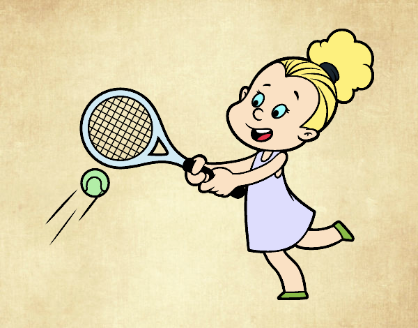 Nena jugant a tennis