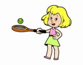 Nena amb raqueta