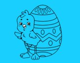 Pollet simpàtic amb ou de Pasqua