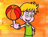 Un jugador de bàsquet junior